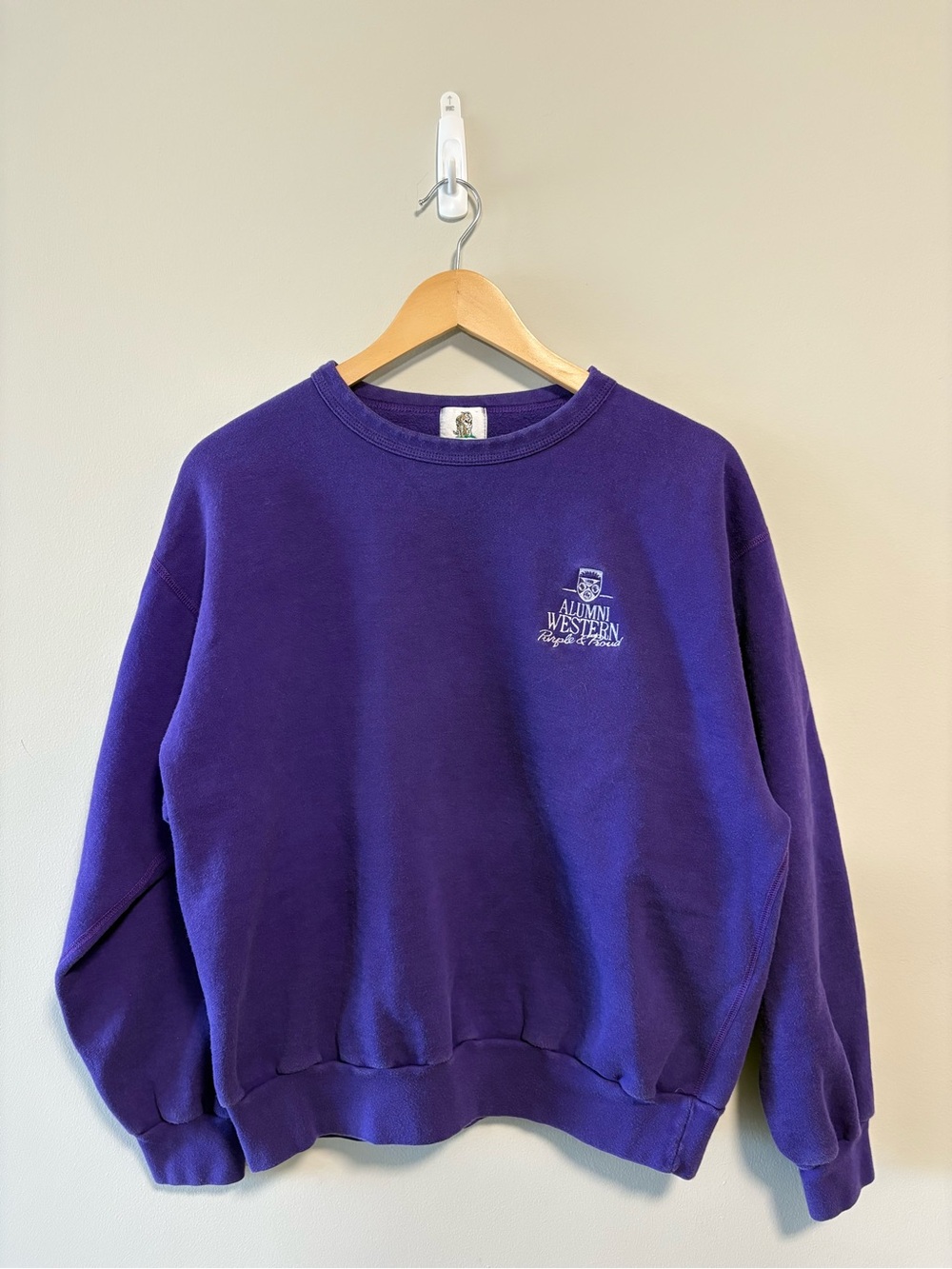 Vintage Western Alumni Purple Crewneck Medium